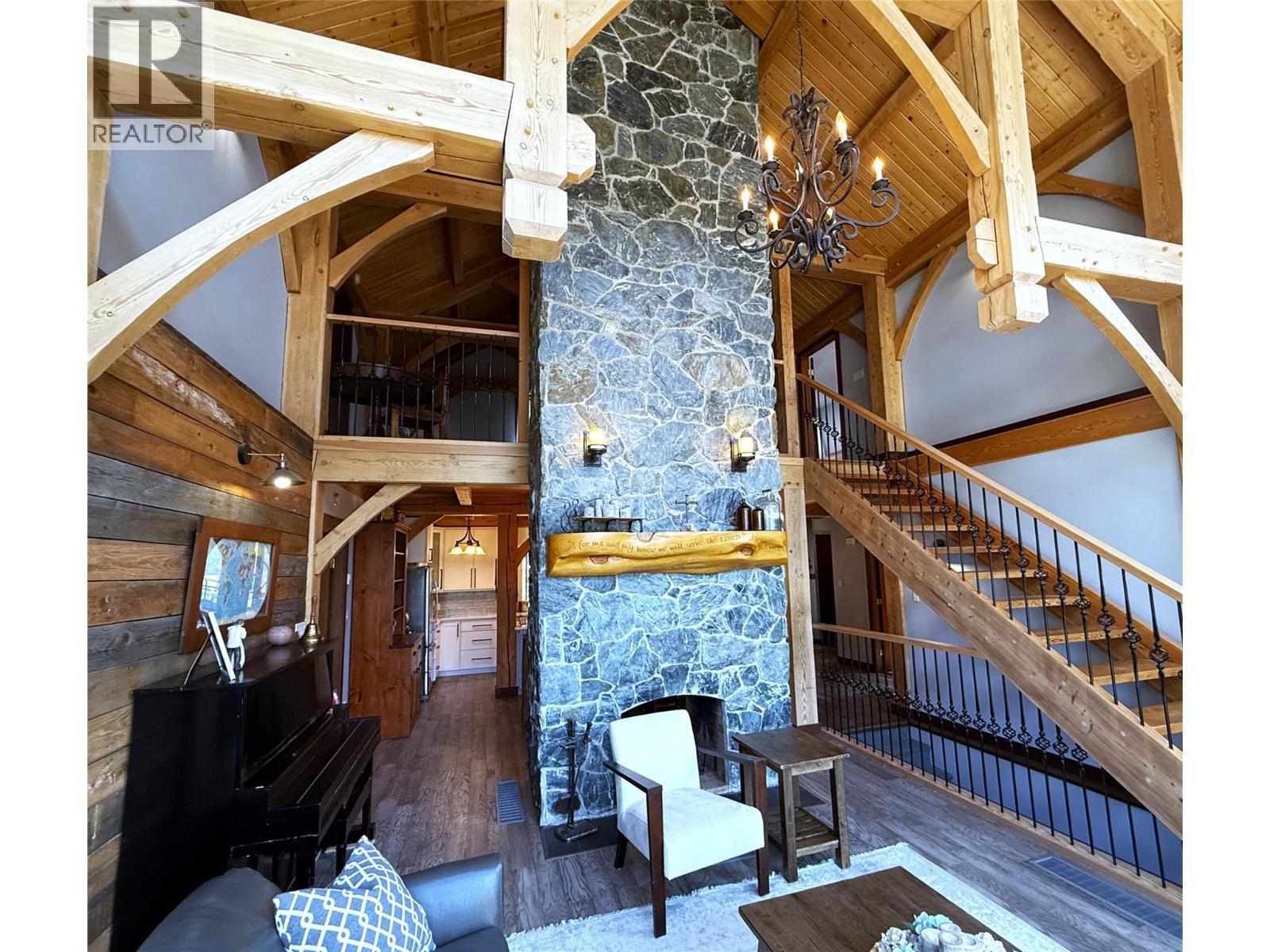 Stairs to upper level - 1403 Notch Hill Road, Sorrento, BC - Outdoor With Exterior