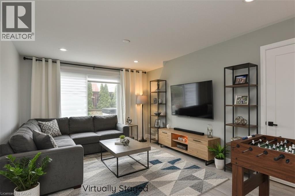 Den Virtually Staged as Family Room - 13 Emick Drive, Ancaster, ON
