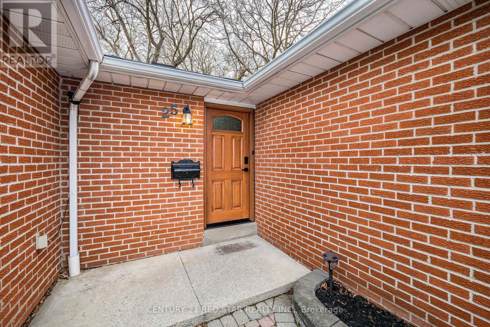 Brand New Cedar Front Door - 25 Devonshire Drive, Brampton, ON - Outdoor With Exterior