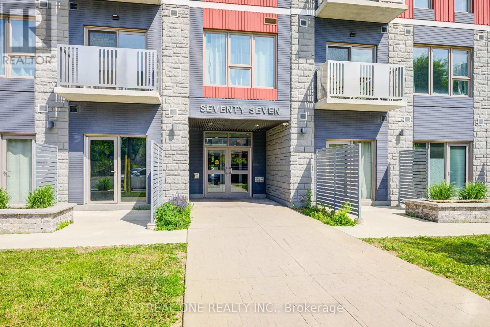 423 - 77 Leland Street, Hamilton, ON - Outdoor With Facade