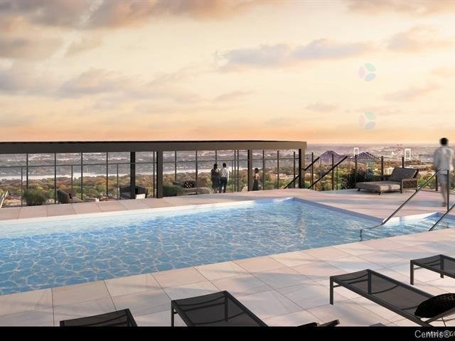 Piscine - 705-1300 Av. De Germain-Des-Prés, Québec (Sainte-Foy/Sillery/Cap-Rouge), QC - Outdoor With In Ground Pool With View