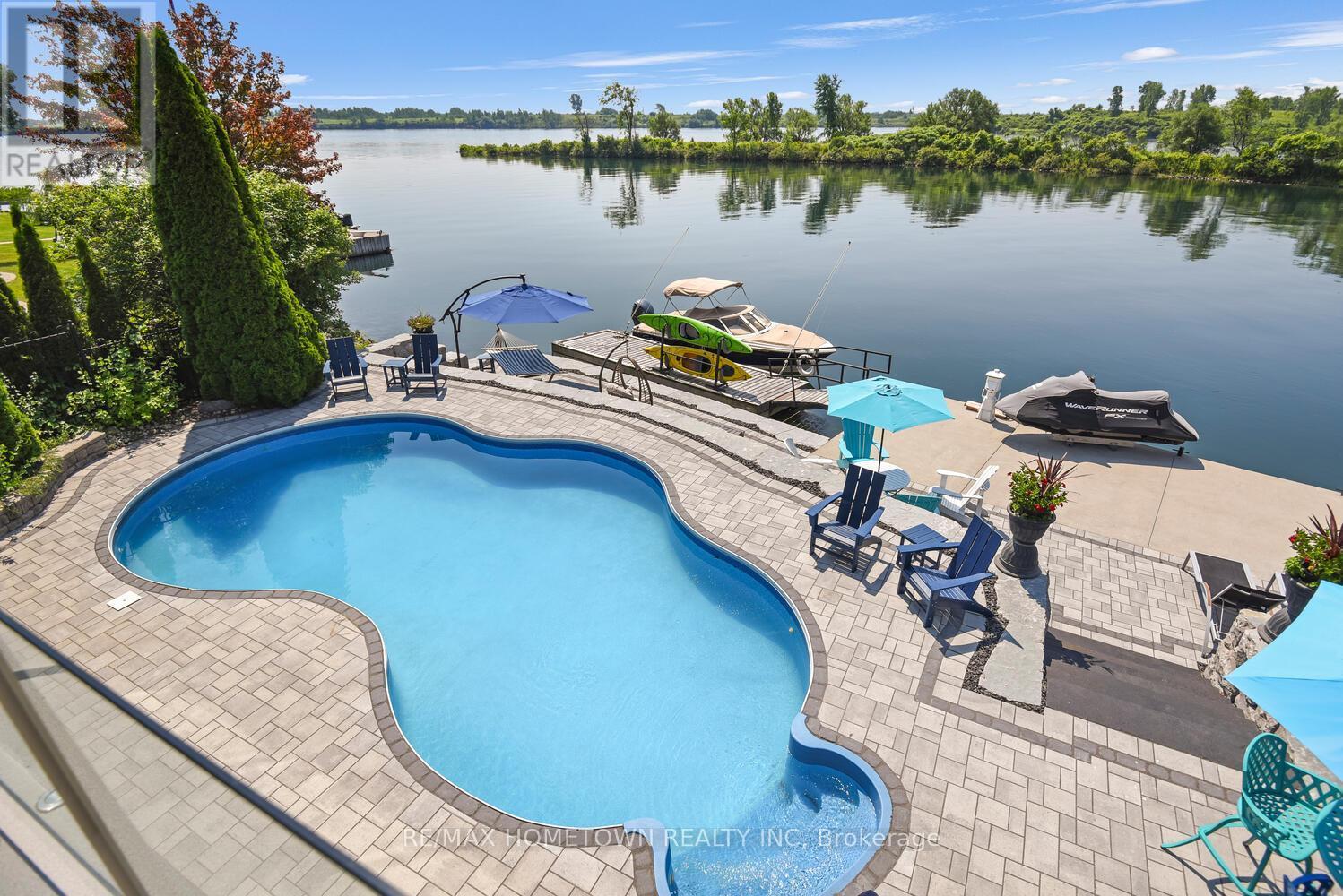 201 Empire Hanna Road E, Edwardsburgh/Cardinal, ON - Outdoor With Body Of Water With In Ground Pool With View