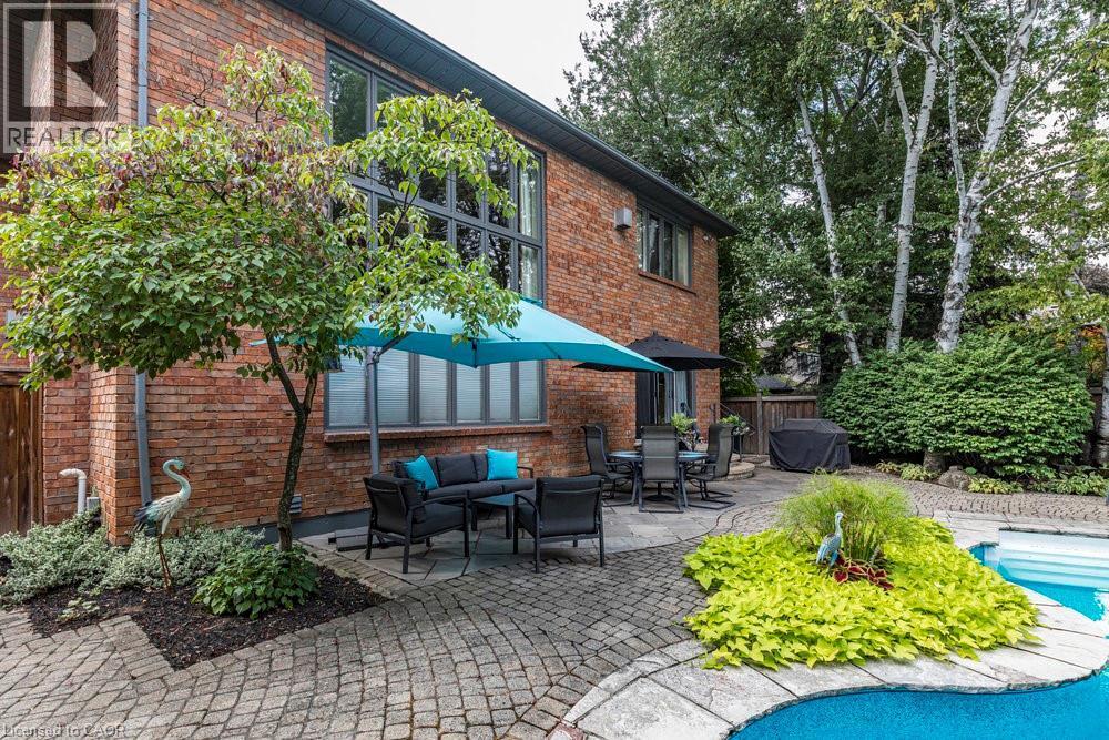 223 Briar Hill Crescent, Ancaster, ON - Outdoor With In Ground Pool With Deck Patio Veranda