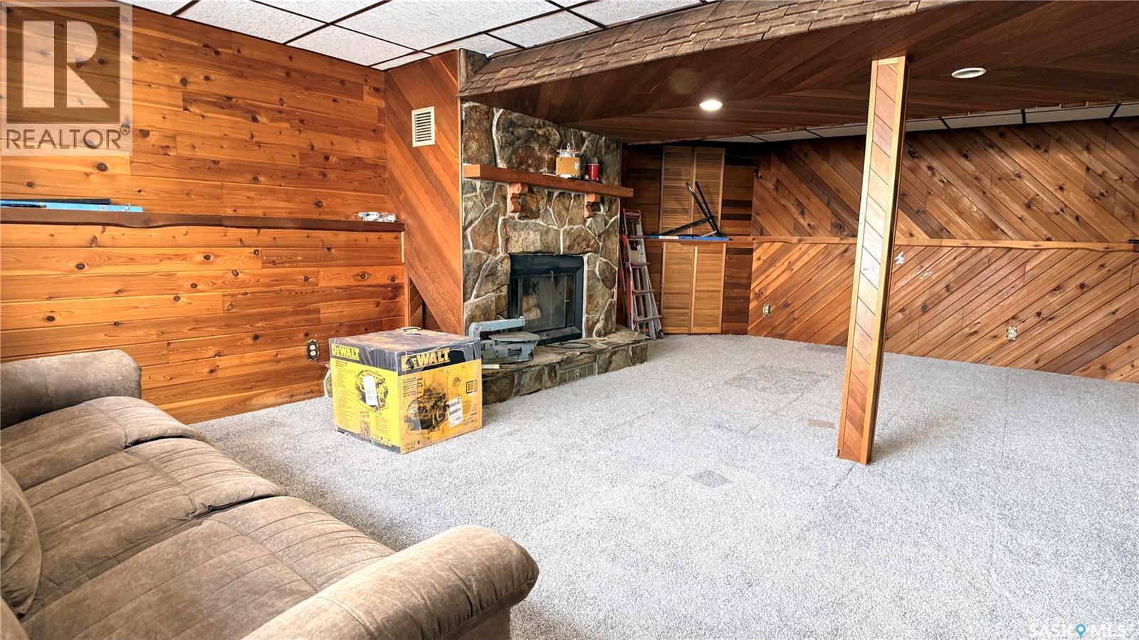 422 Spruce Drive, Estevan, SK - Indoor With Fireplace