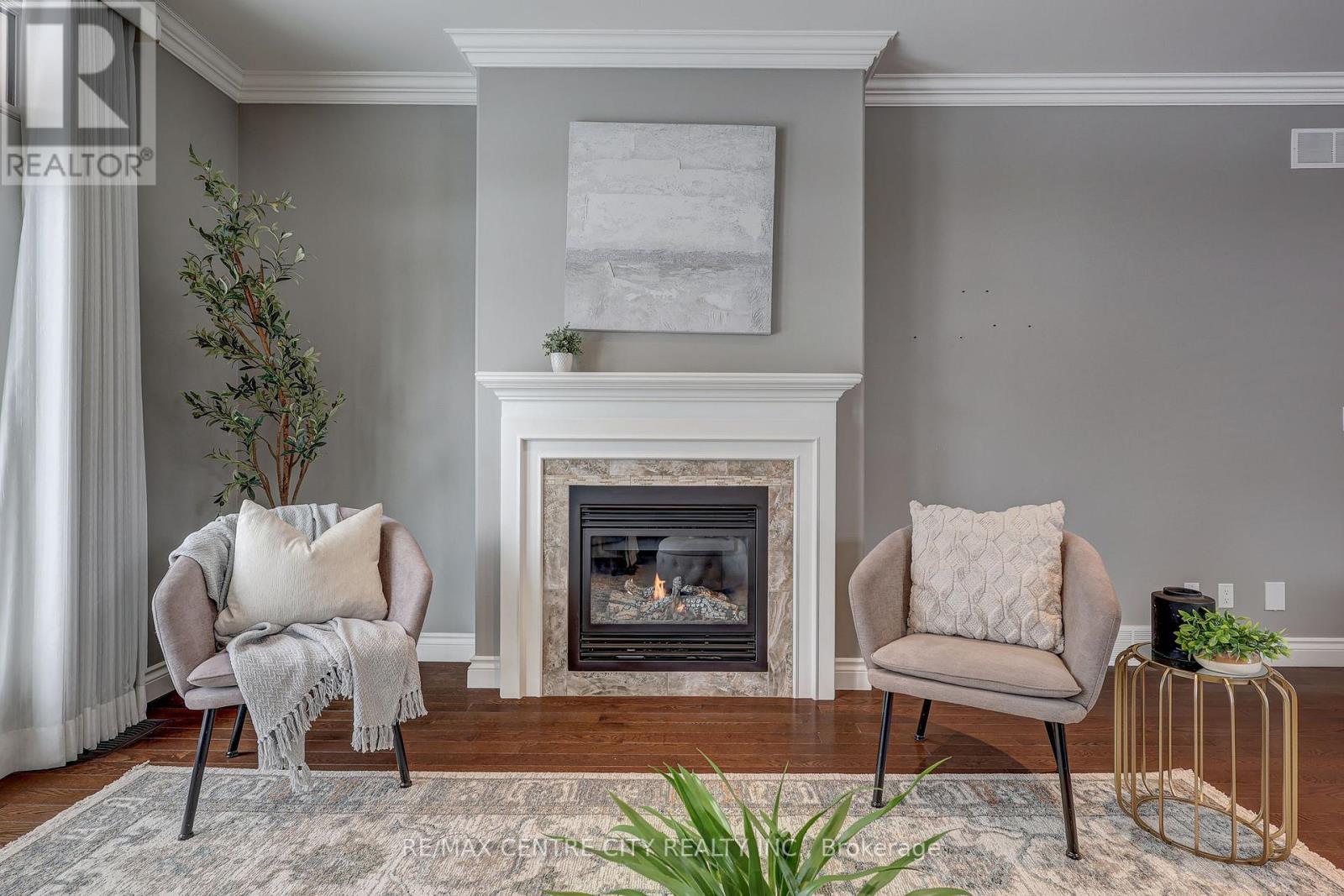 101 - 5 Woodhaven Drive, Tillsonburg, ON - Indoor Photo Showing Living Room With Fireplace