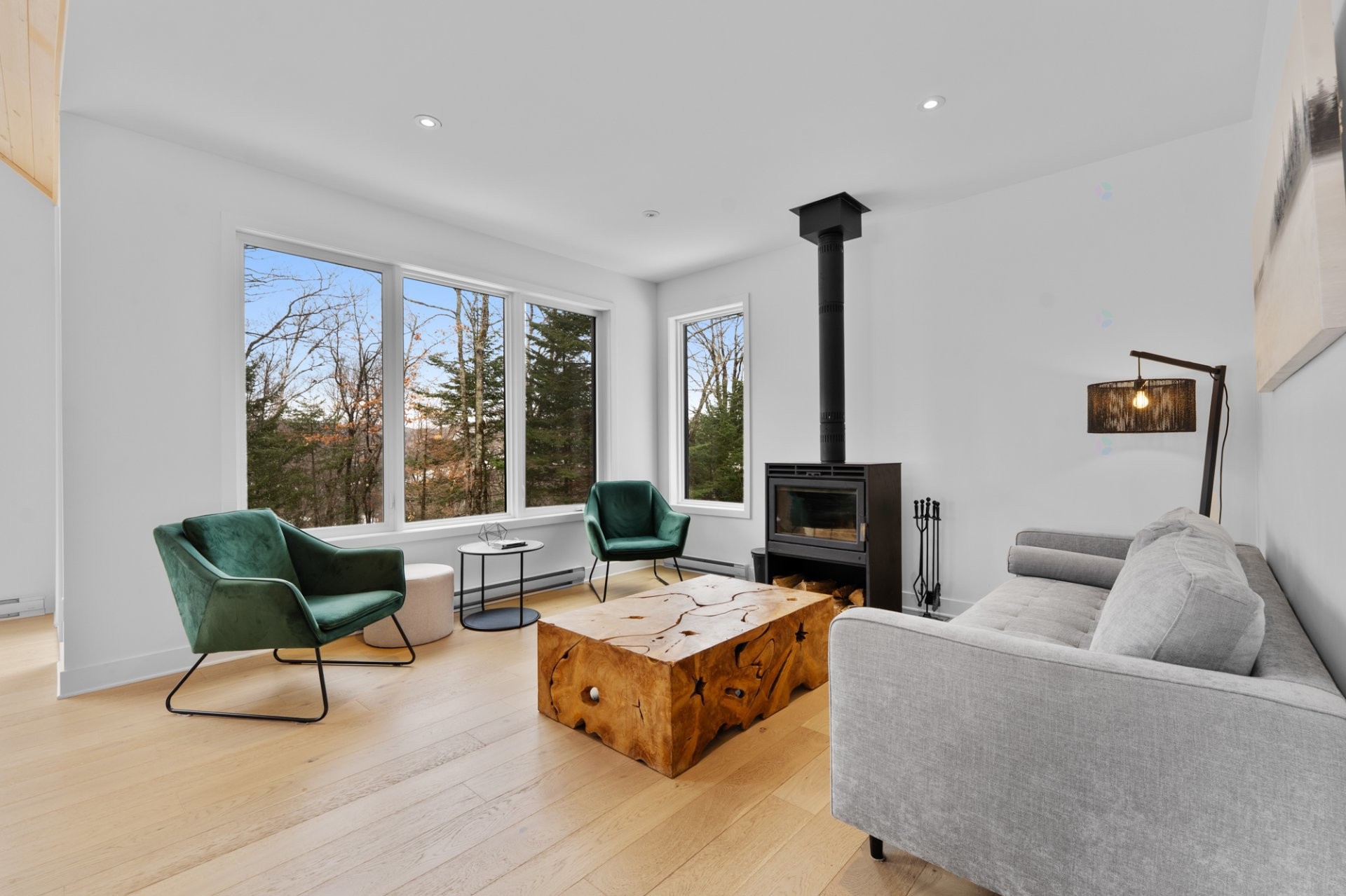 Salon - 190 Allée Du 2E, Mont-Blanc, QC - Indoor Photo Showing Living Room With Fireplace