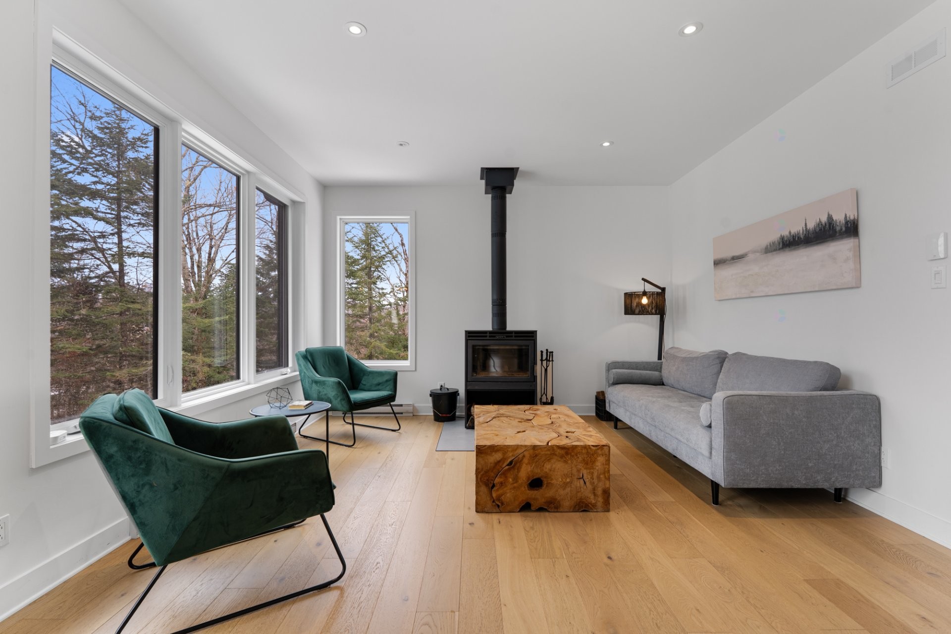 Salon - 190 Allée Du 2E, Mont-Blanc, QC - Indoor Photo Showing Living Room With Fireplace
