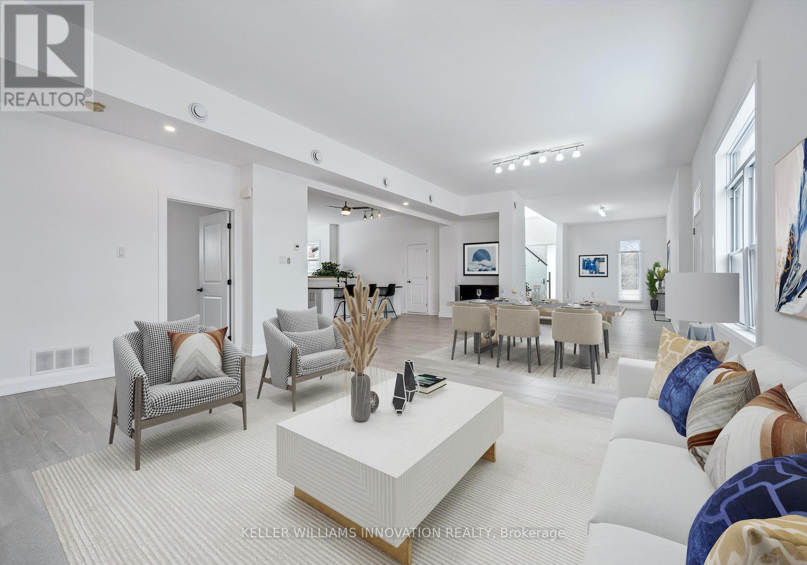 This photo has been virtually staged. - 149 Woolwich Street, Waterloo, ON - Indoor Photo Showing Living Room