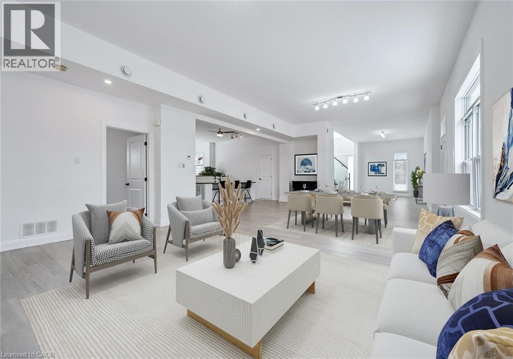 Living Room - This photo has been virtually staged. - 149 Woolwich Street, Waterloo, ON - Indoor Photo Showing Living Room