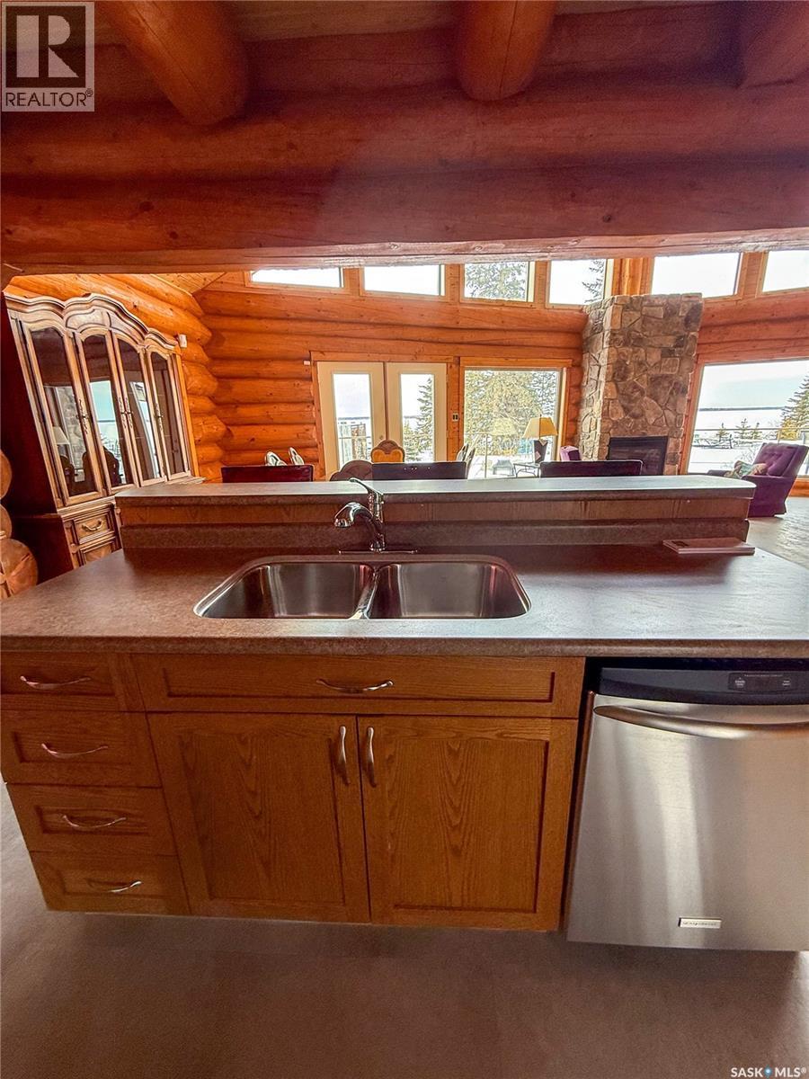 1512 Birch Drive, Turtle Lake, SK - Indoor Photo Showing Kitchen With Double Sink