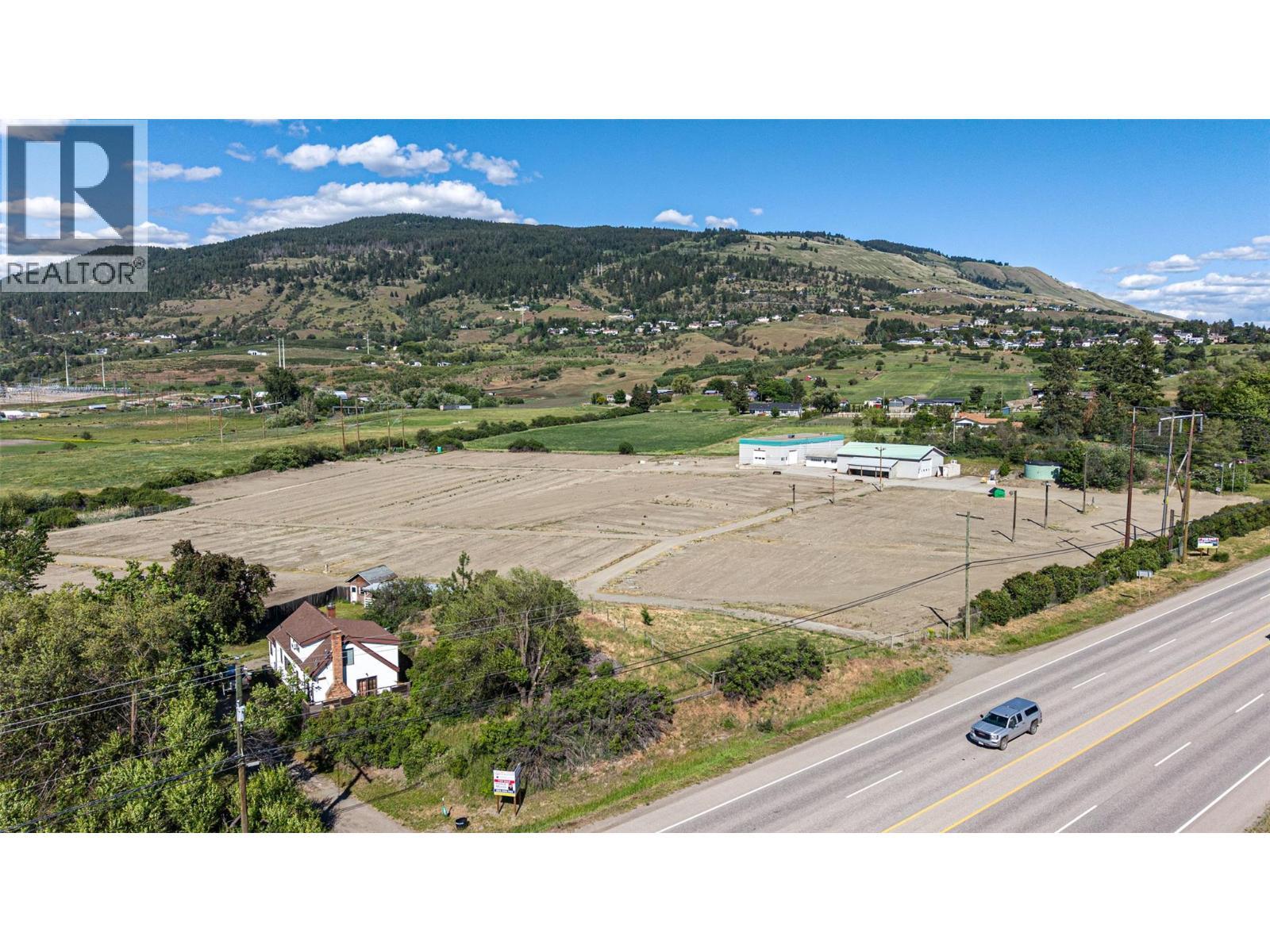 Aerial view looking east towards former PRT Nursery site - 10091 6 Highway, Coldstream, BC