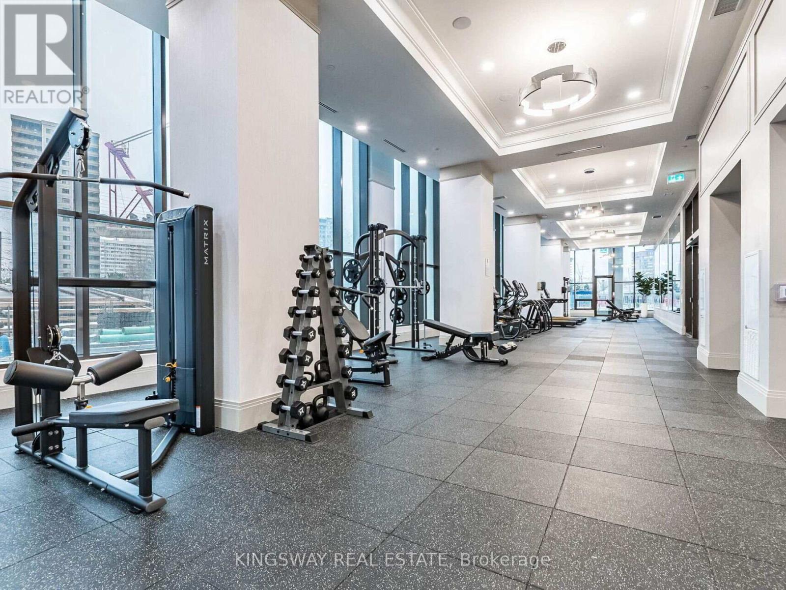 2105 - 30 Elm Drive, Mississauga, ON - Indoor Photo Showing Gym Room