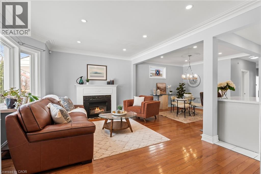 15 Millen Avenue, Hamilton, ON - Indoor Photo Showing Living Room With Fireplace