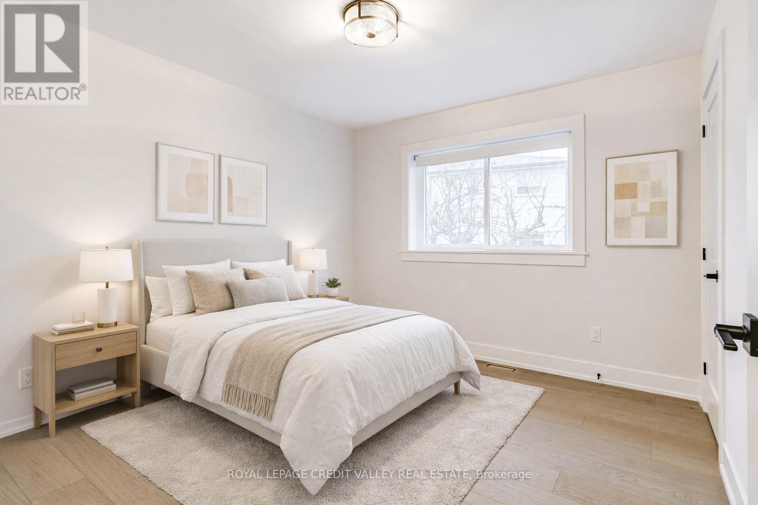 virtually staged bedroom - 500 Selsey Drive, Mississauga, ON - Indoor Photo Showing Bedroom