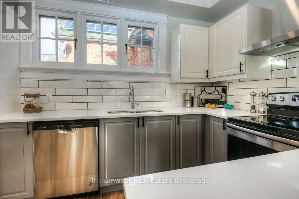 Unit A - 54 Park Street, Kitchener, ON - Indoor Photo Showing Kitchen With Double Sink