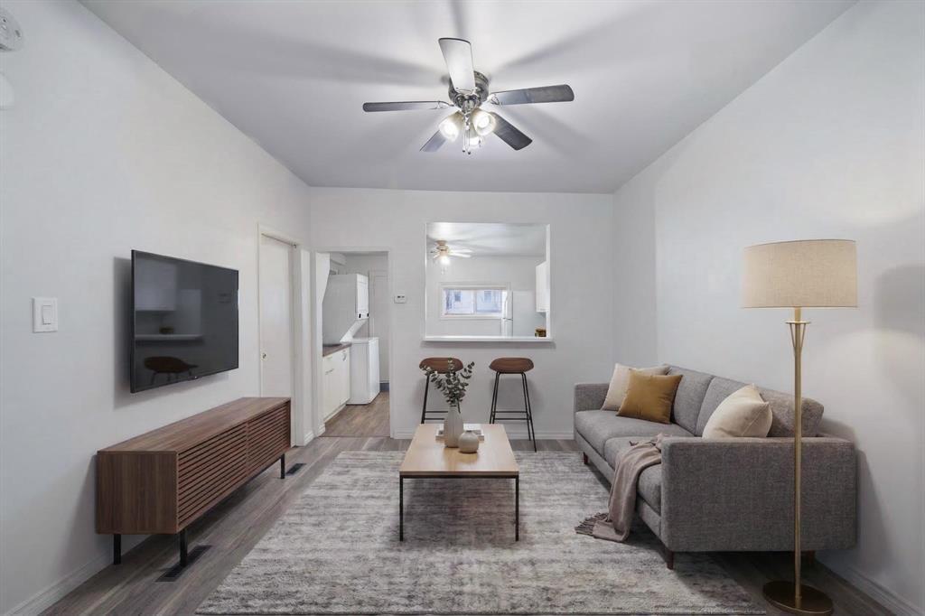 Virtually staged for design and layout inspiration. - 401 Union Avenue W, Winnipeg, MB - Indoor Photo Showing Living Room
