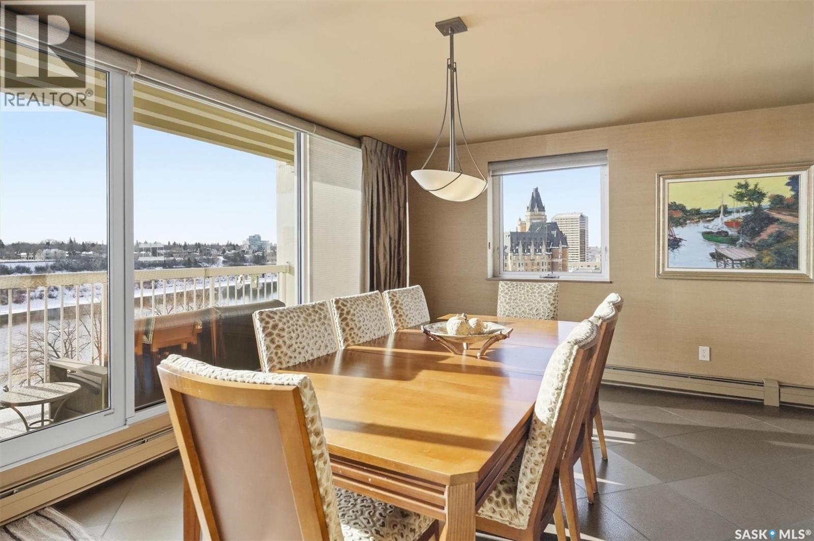 1001 730 Spadina Crescent E, Saskatoon, SK - Indoor Photo Showing Dining Room