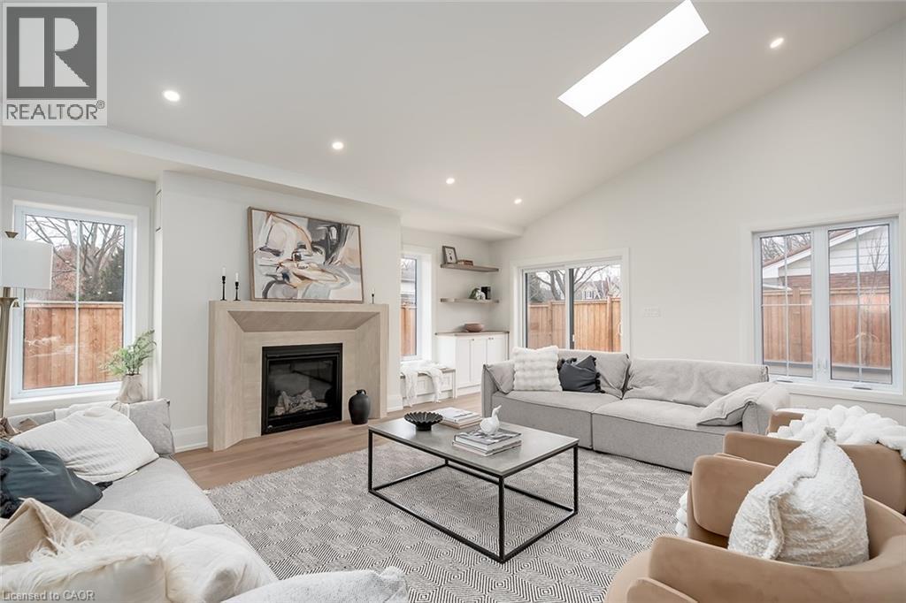 251 Glen Afton Drive, Burlington, ON - Indoor Photo Showing Living Room With Fireplace