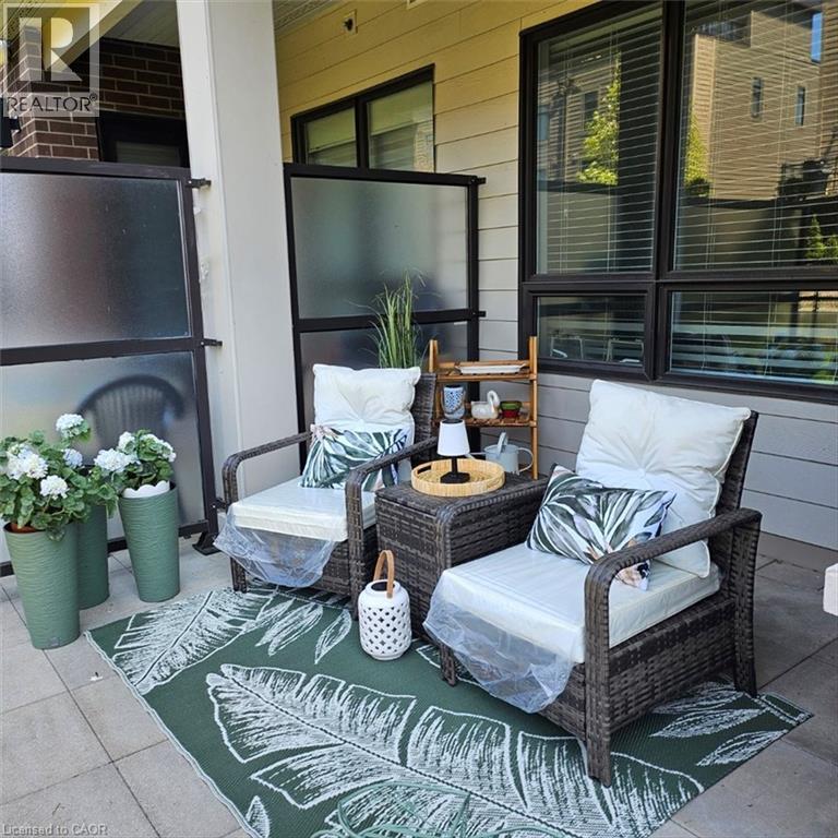 View of balcony - 40 Esplanade Lane Unit# 102, Grimsby, ON - Outdoor With Deck Patio Veranda With Exterior