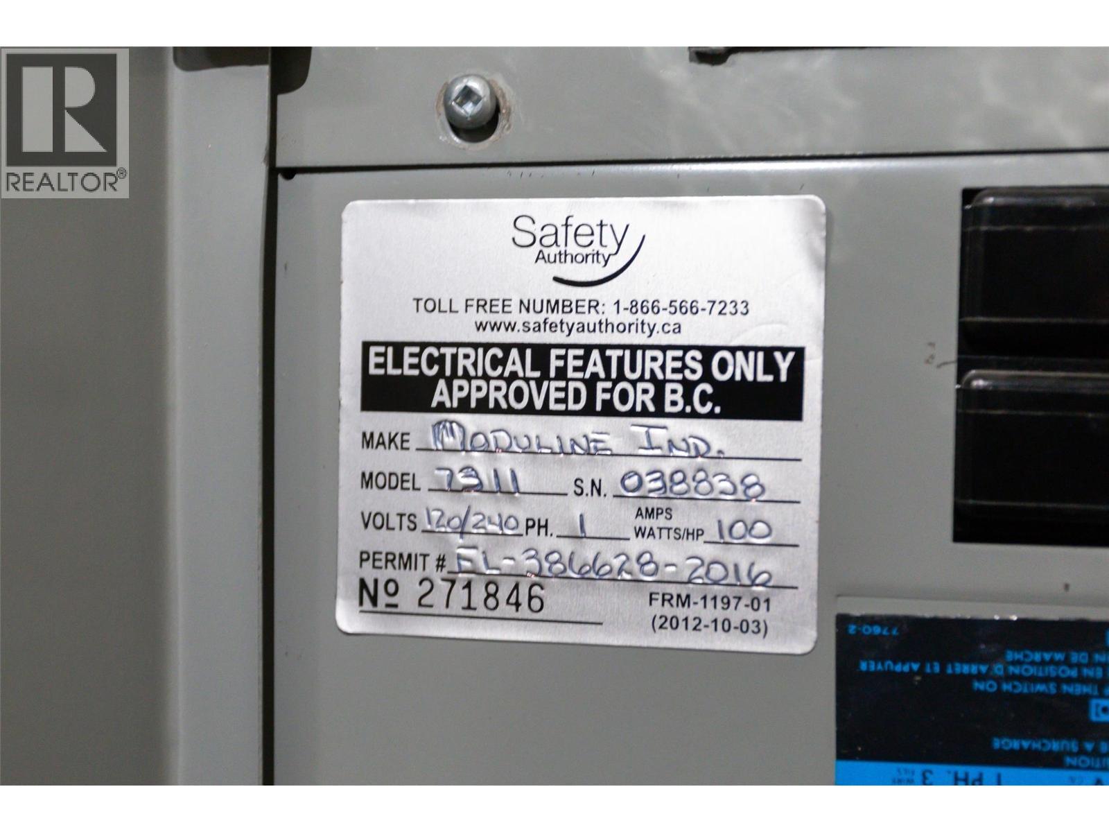 Electrical re-certification - 3535 Mcculloch Road Unit# 74, Kelowna, BC