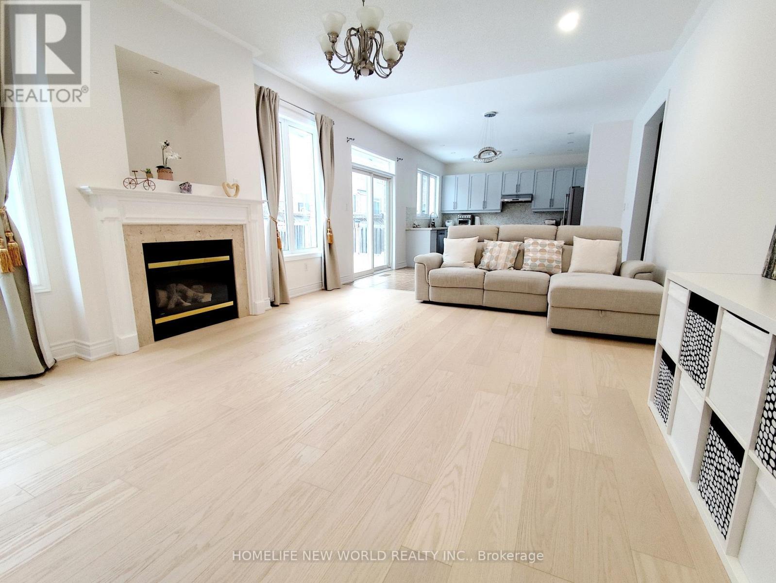 53 Larkmead Crescent, Markham, ON - Indoor Photo Showing Living Room With Fireplace