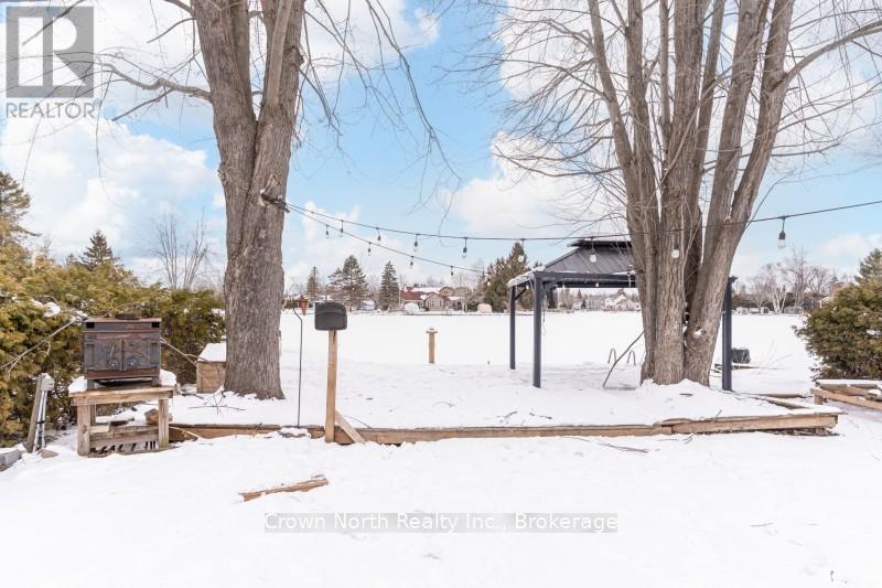 Backyard with Firepit, Gazebo & Waterfront Deck - 39 Turtle Path, Ramara, ON - Outdoor