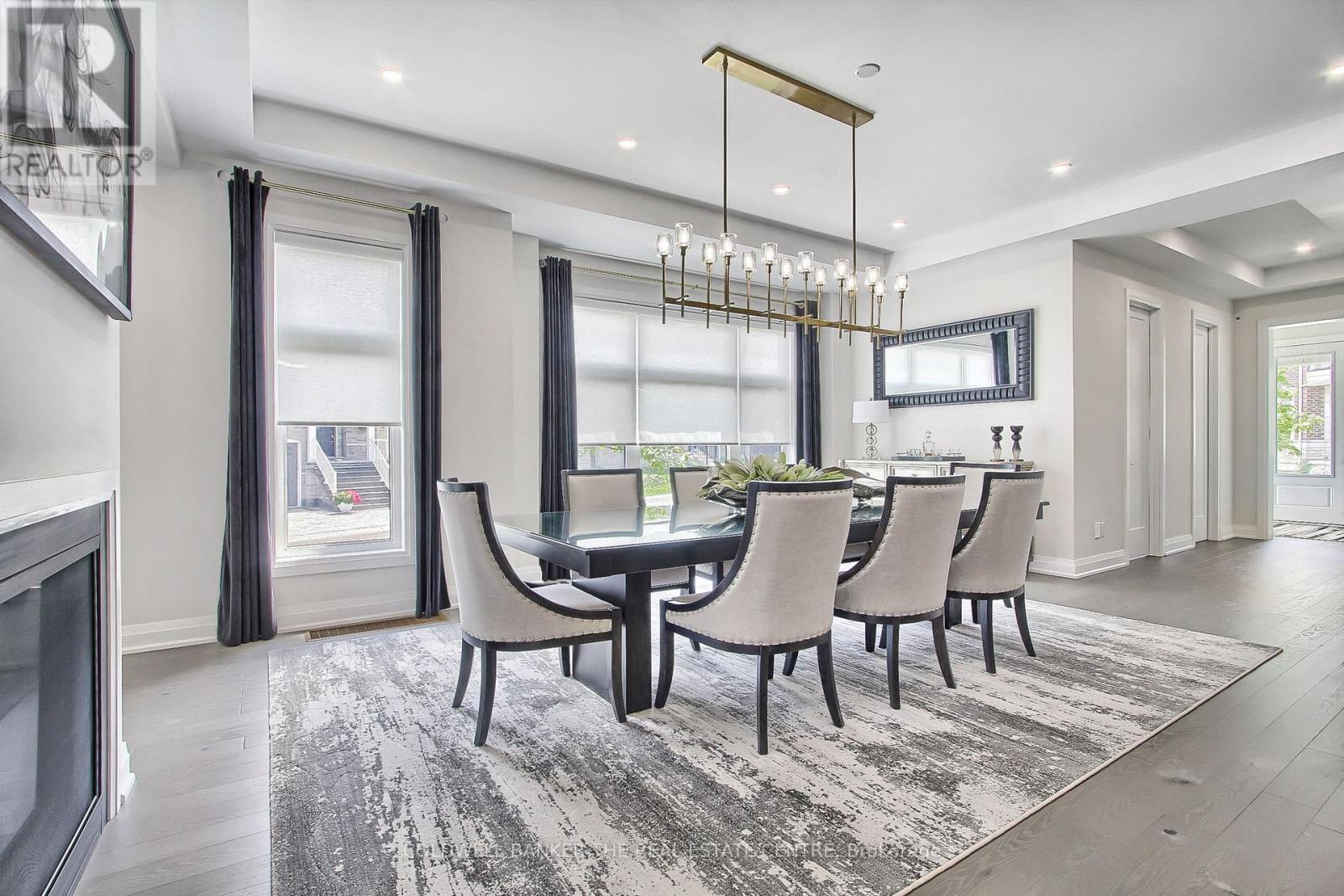 92 Maple Fields Circle, Aurora, ON - Indoor Photo Showing Dining Room With Fireplace