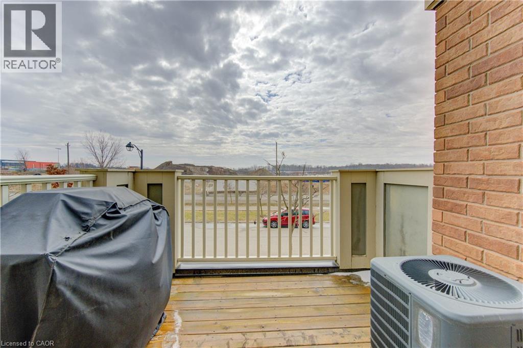 Wooden deck with area for grilling - 9 Outlook Terrace, Kitchener, ON - Outdoor With Exterior