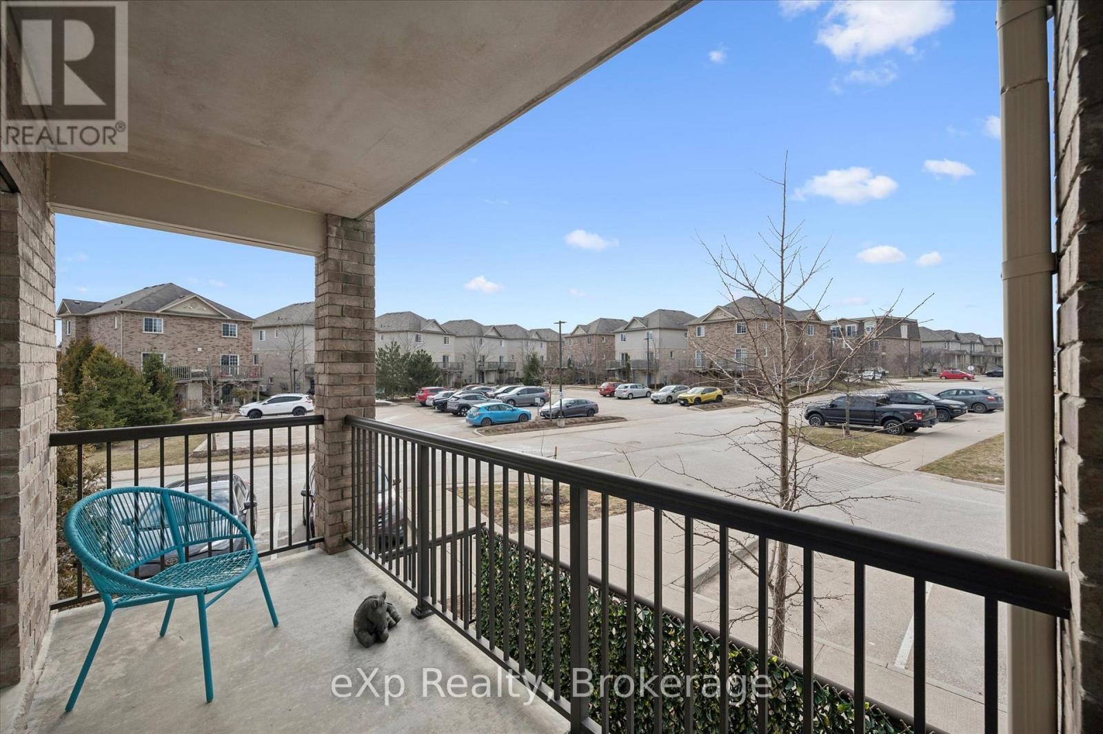 View of parking for unit - 87 - 35 Mountford Drive, Guelph (Grange Road), ON - Outdoor With Balcony With Exterior