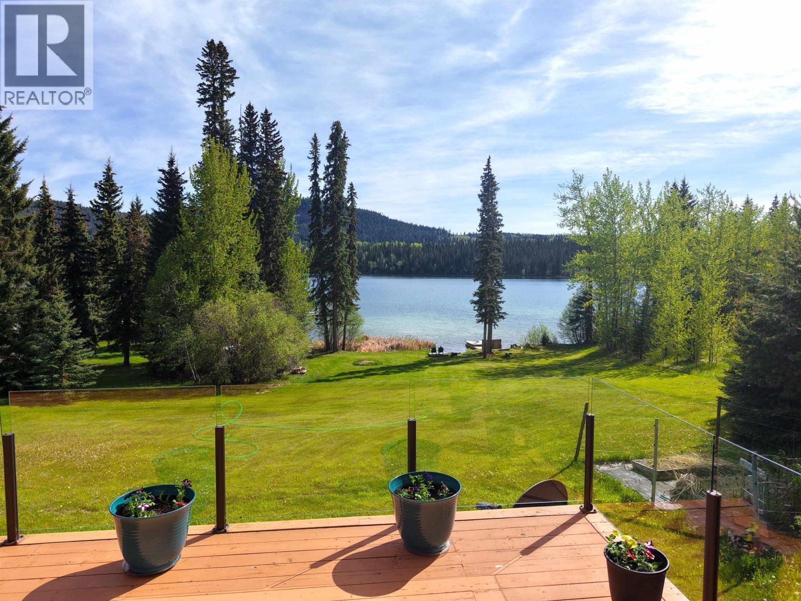 7540 Mccarthy Road, Bridge Lake, BC - Outdoor With Body Of Water With Deck Patio Veranda With View