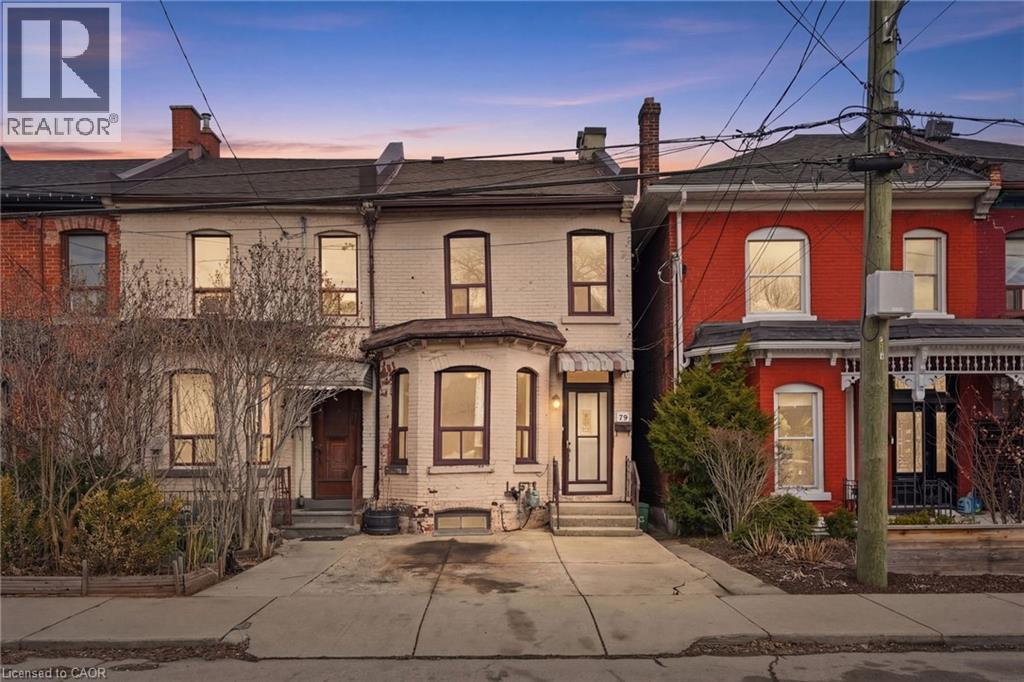 View of front of property with brick siding and entry steps - 79 Murray Street E, Hamilton, ON - Outdoor