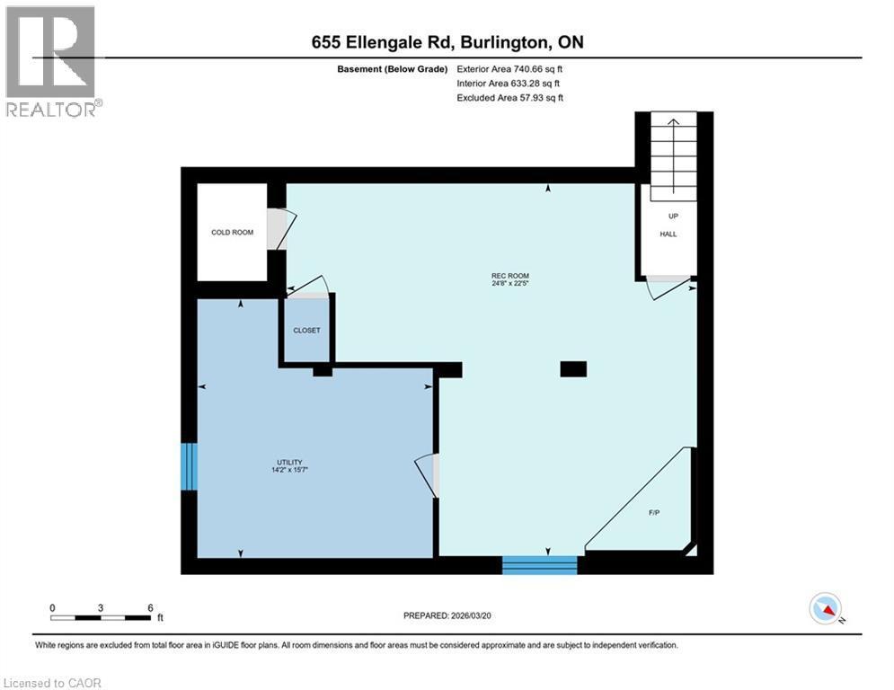 Basement Floor Plan - 655 Ellengale Road, Burlington, ON - Other