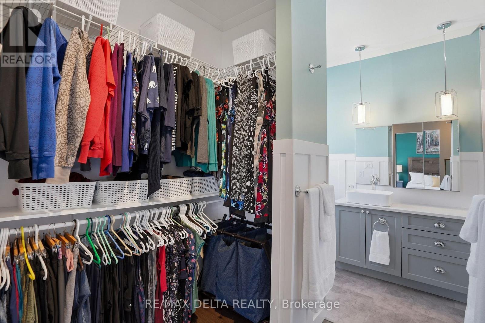 Walk-in Closet off Primary Bedroom. - 100 Pendleton Street, Champlain, ON - Indoor With Storage