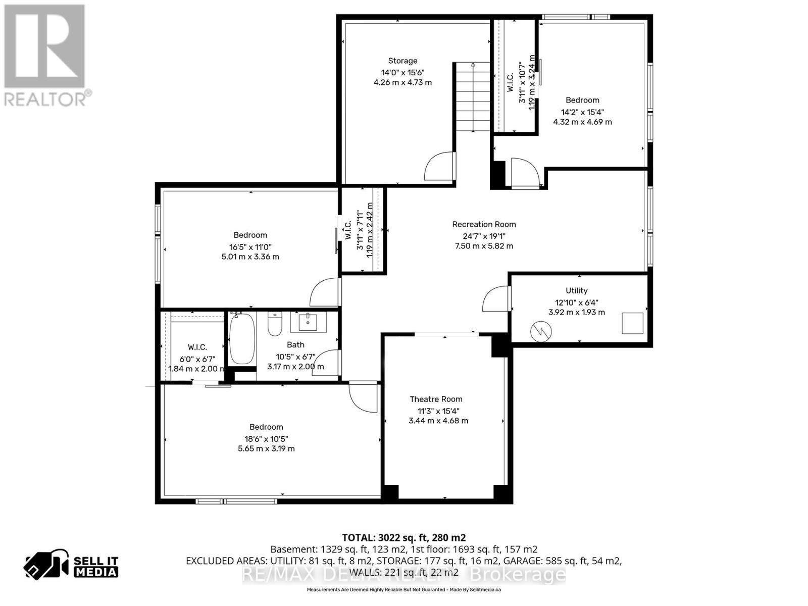 Basement: Floor plan. - 100 Pendleton Street, Champlain, ON - Other