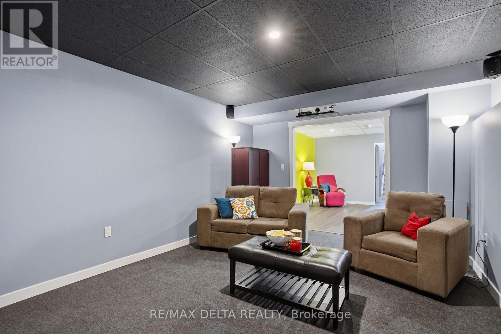 Home theatre system included. - 100 Pendleton Street, Champlain, ON - Indoor