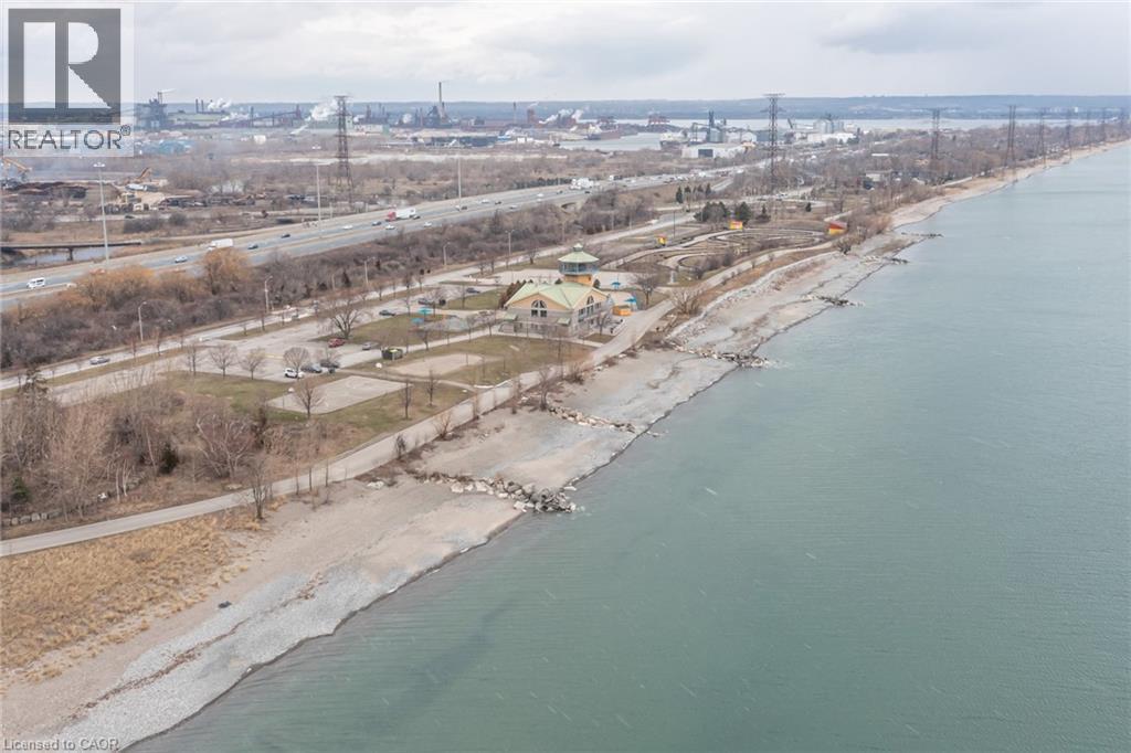 Drone / aerial view of unending shoreline - 624 Burgess Avenue, Hamilton, ON - Outdoor With Body Of Water With View