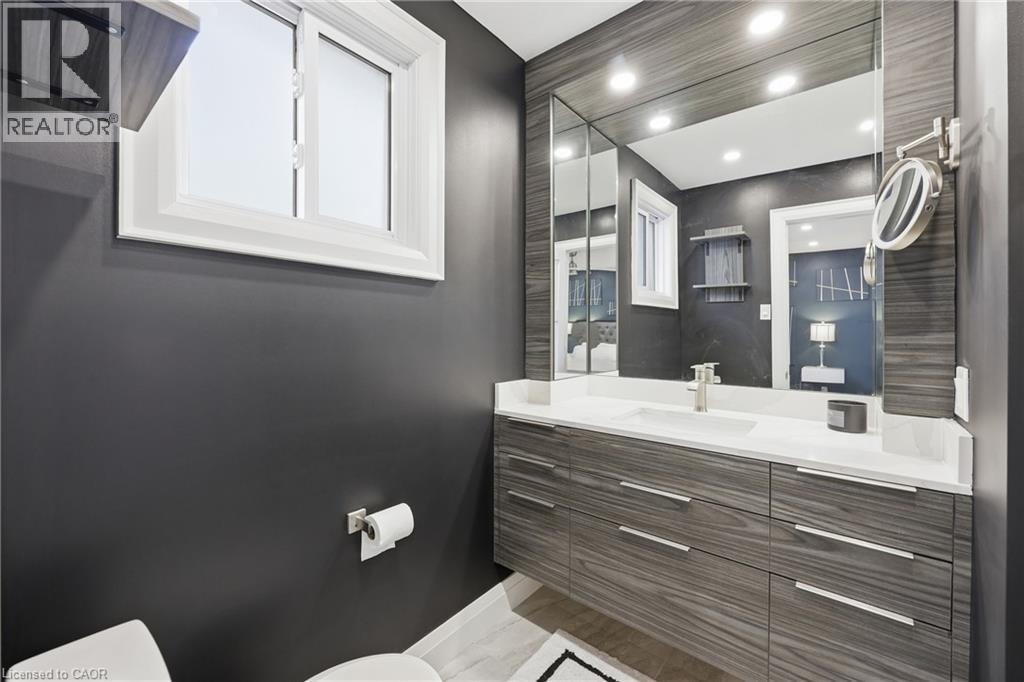 Bathroom featuring vanity and recessed lighting - 273 Bryant Crescent, Burlington, ON - Indoor Photo Showing Bathroom