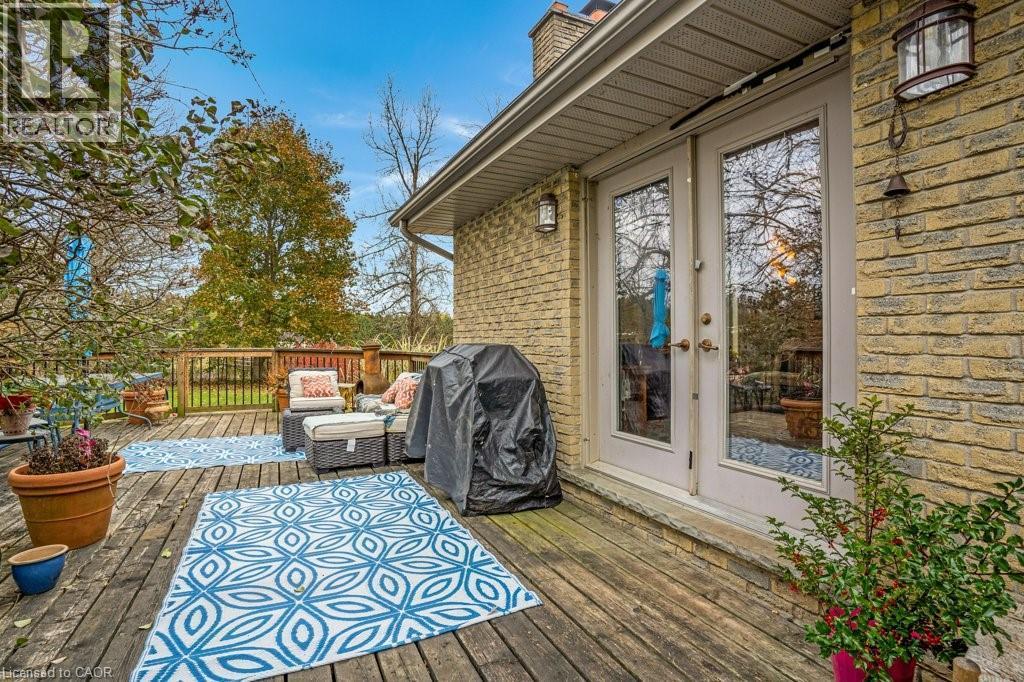 Deck featuring french doors and area for grilling - 5511 Second Line, Erin, ON - Outdoor With Deck Patio Veranda