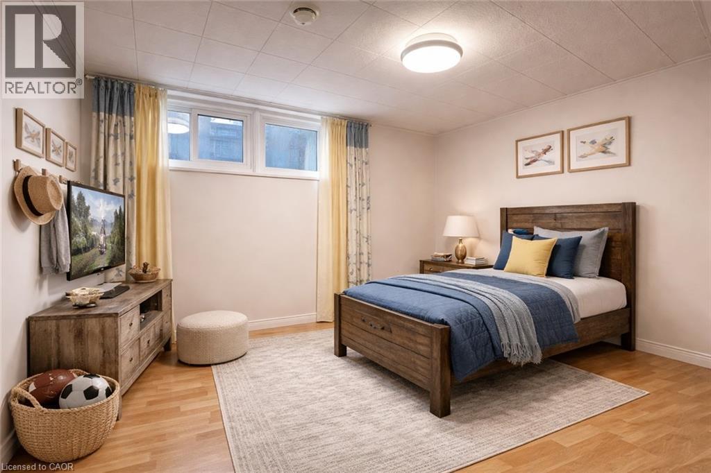 Virtually Staged - 148 Siebert Avenue Unit# Lower, Kitchener, ON - Indoor Photo Showing Bedroom