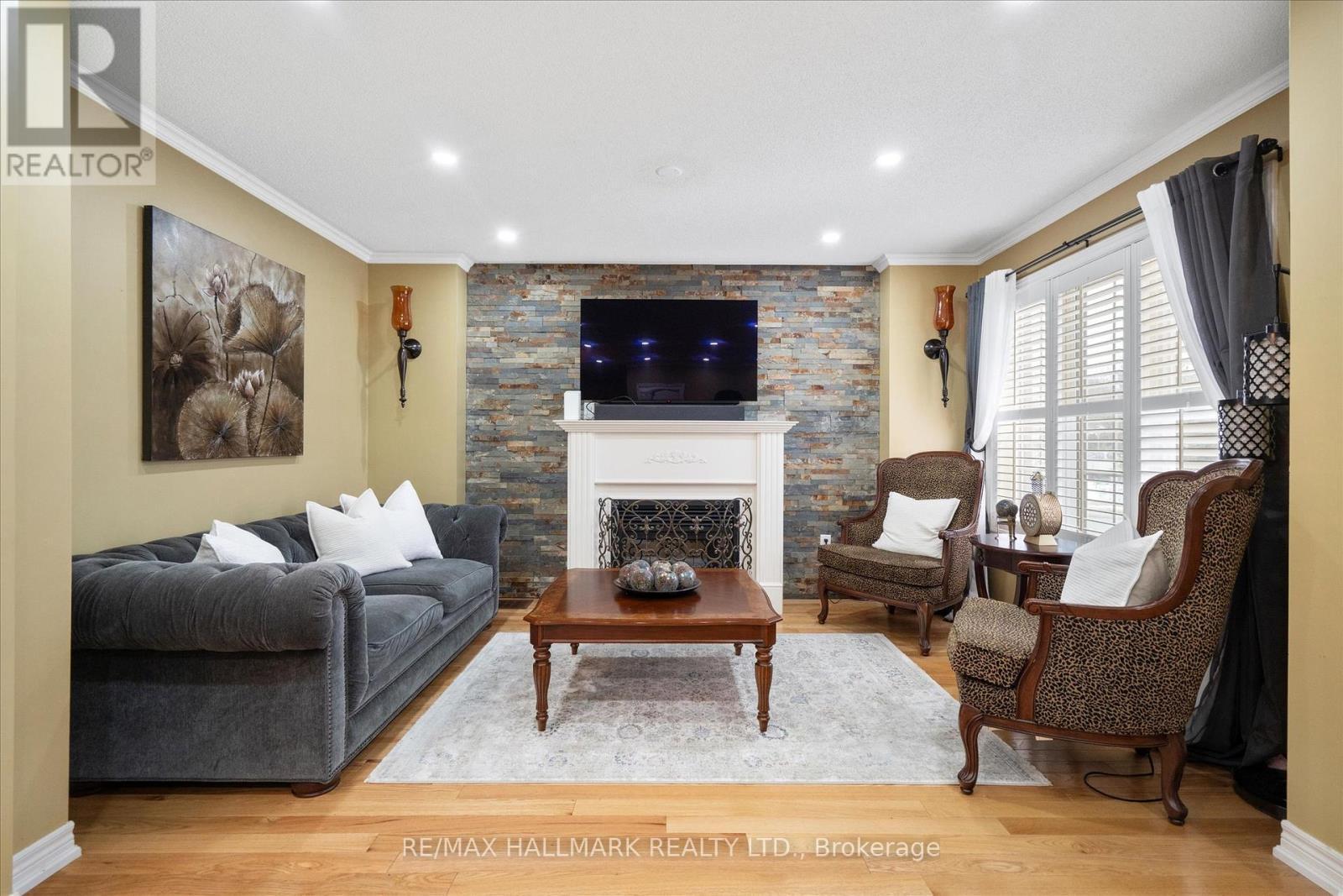 3358C Kingston Road, Toronto, ON - Indoor Photo Showing Living Room With Fireplace
