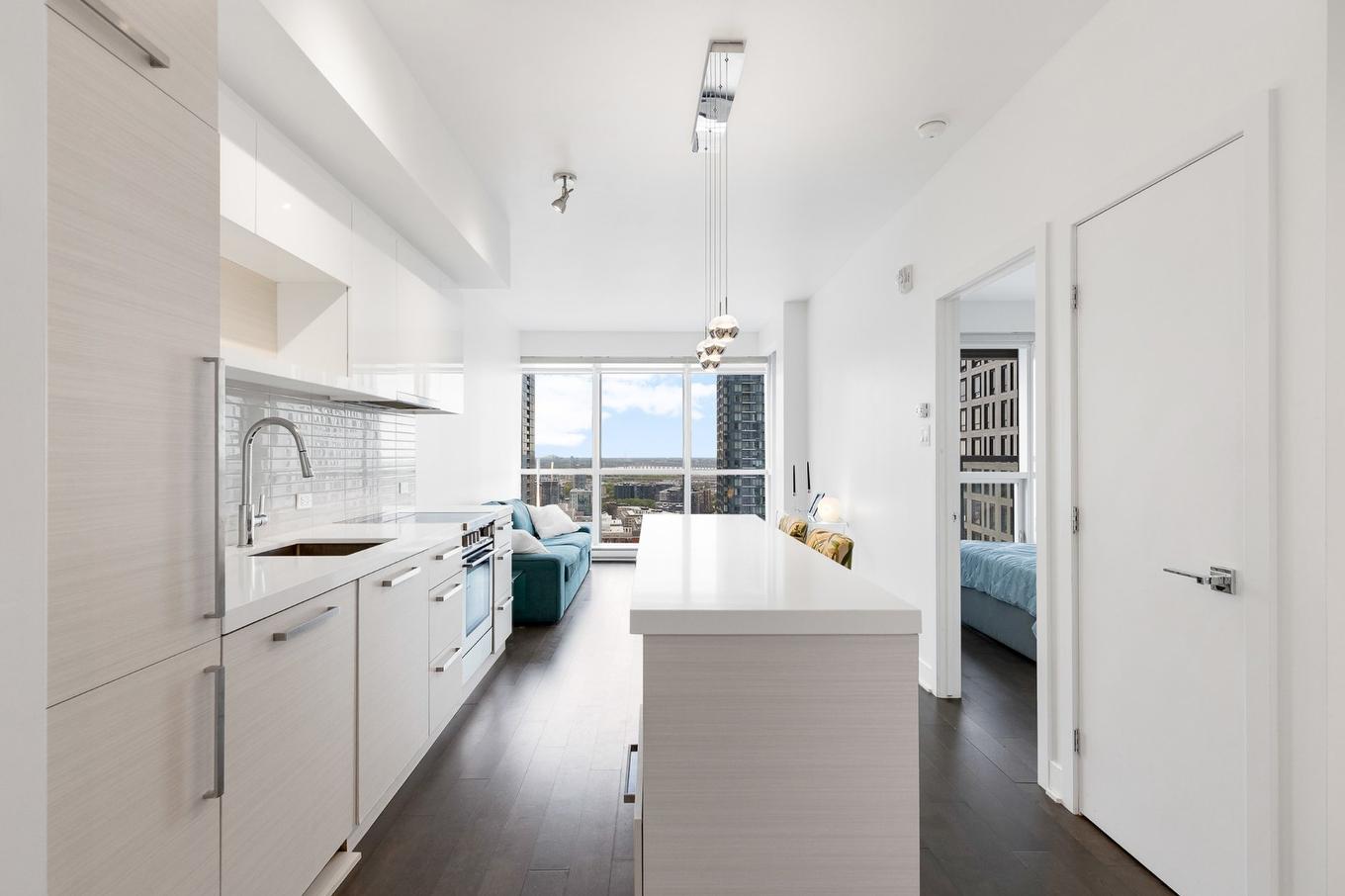 Vue d'ensemble - 2303-1050 Rue Drummond, Montréal (Ville-Marie), QC - Indoor Photo Showing Kitchen With Upgraded Kitchen
