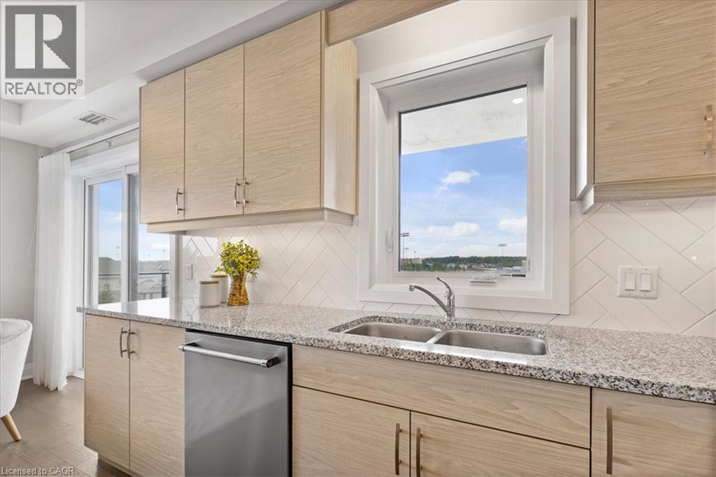 245 Grey Silo Road Unit# 302, Waterloo, ON - Indoor Photo Showing Kitchen With Double Sink With Upgraded Kitchen