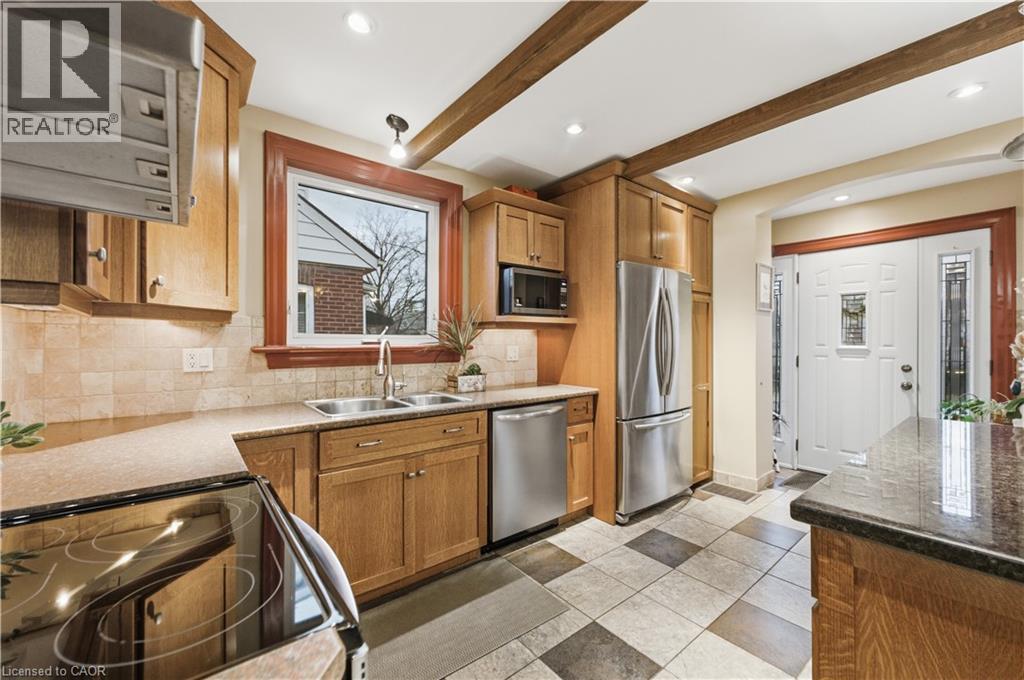 76 Knyvet Avenue, Hamilton, ON - Indoor Photo Showing Kitchen With Double Sink