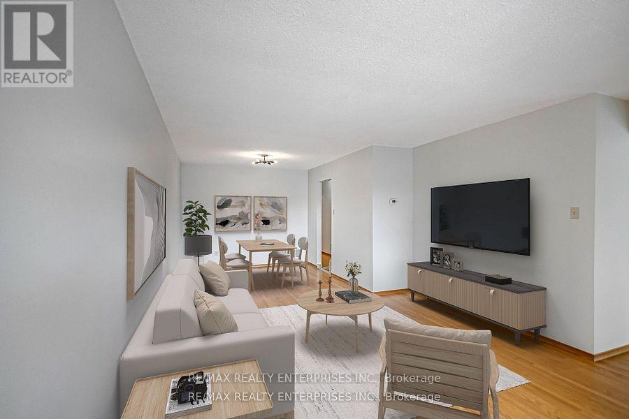 Virtually Staged - 100 Antigua Road, Mississauga, ON - Indoor Photo Showing Living Room
