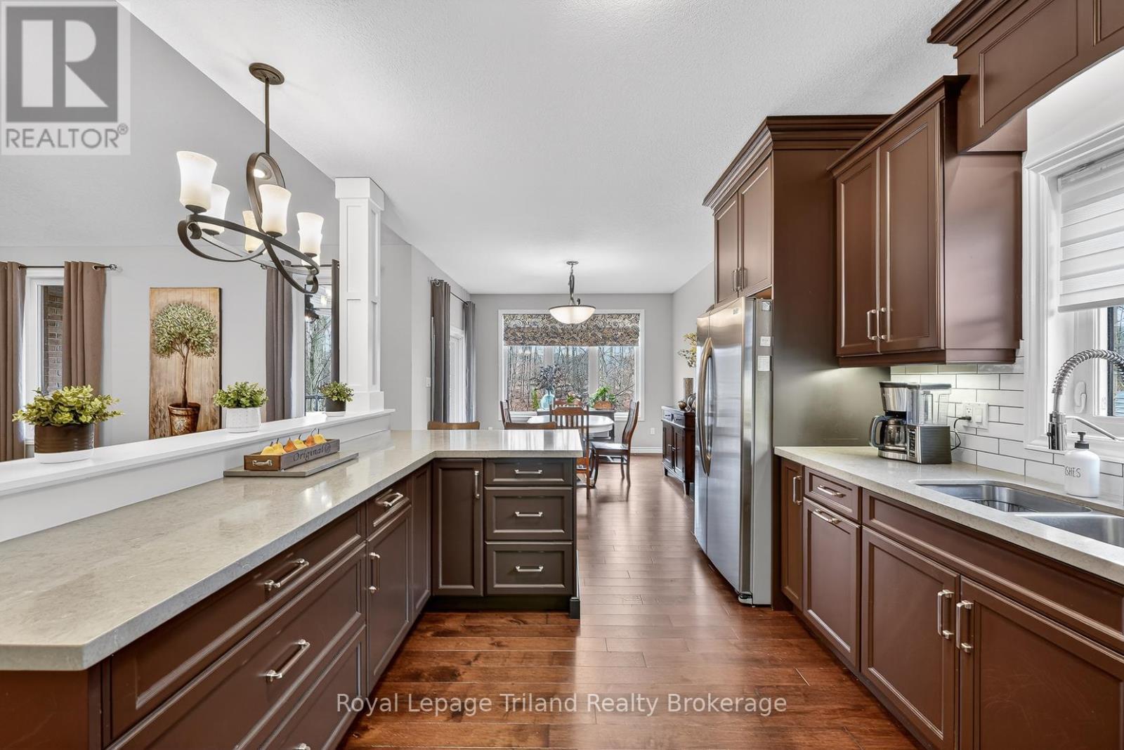 Kitchen - open concept - 46 Colin Avenue, Tillsonburg, ON - Indoor Photo Showing Kitchen With Double Sink