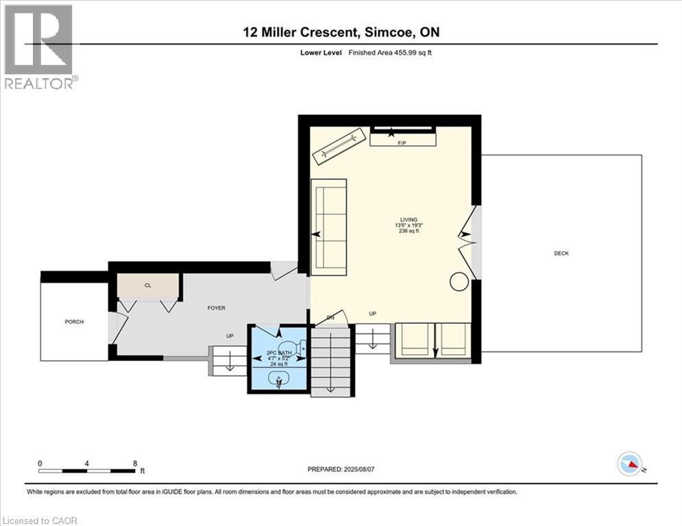 Main level floor plan. - 12 Miller Crescent, Simcoe, ON - Other