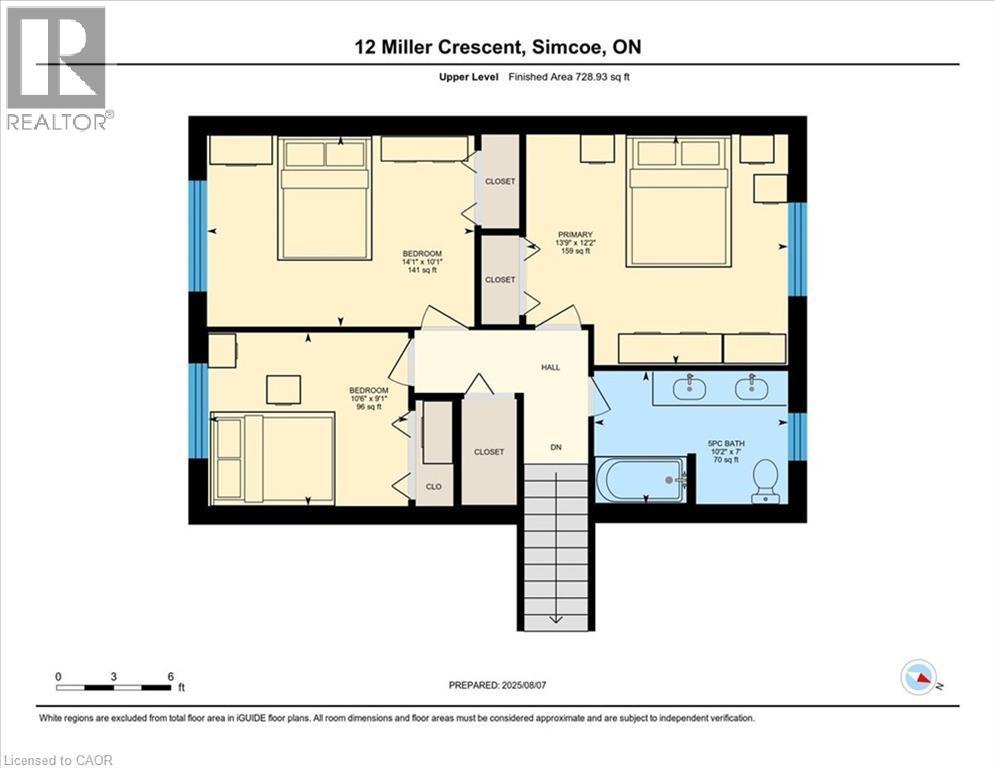 3rd level floor plan. - 12 Miller Crescent, Simcoe, ON - Other
