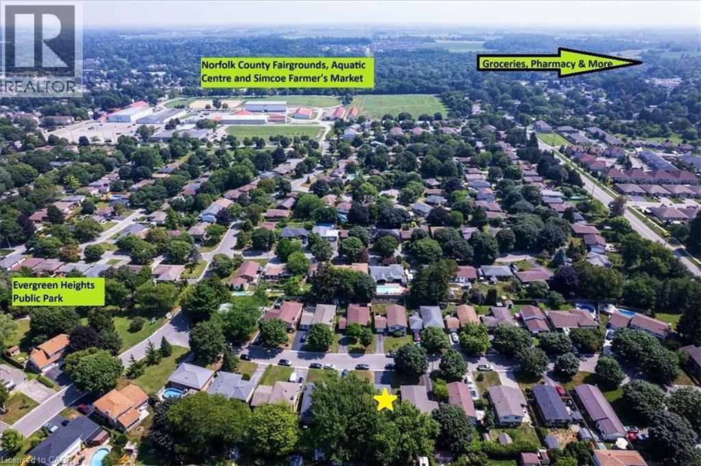 View looking east towards the Norfolk County Fairgrounds and Rec Centre. - 12 Miller Crescent, Simcoe, ON - Outdoor With View