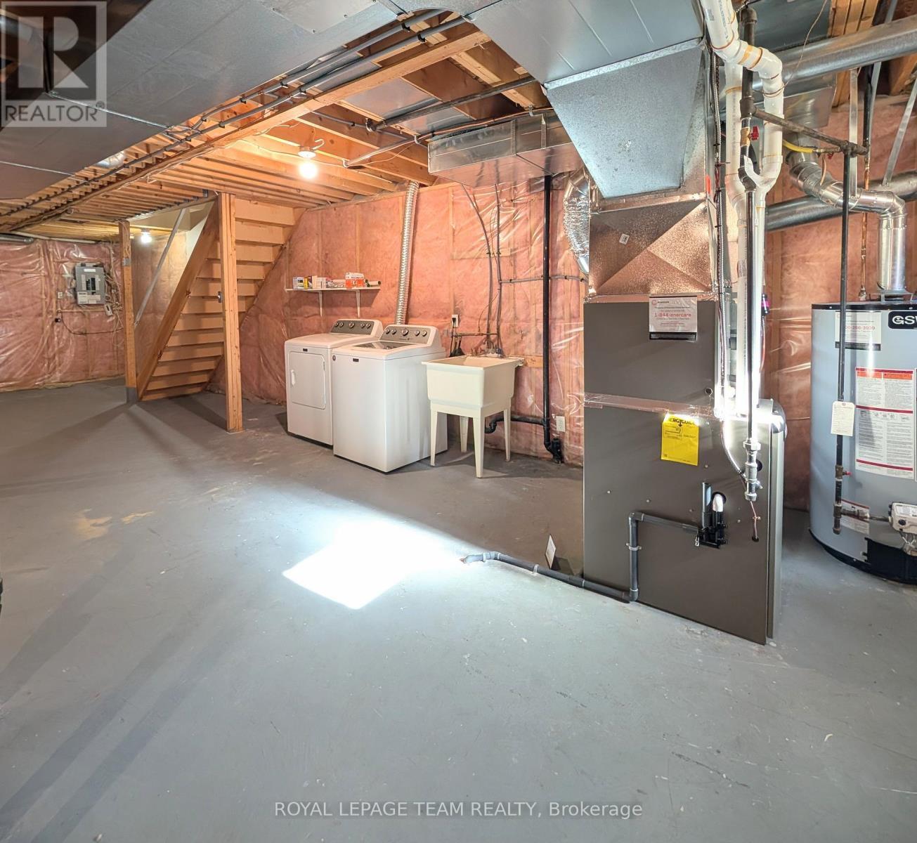 Lower level furnace laundry area - 90 Moresby Drive, Ottawa, ON - Indoor Photo Showing Basement