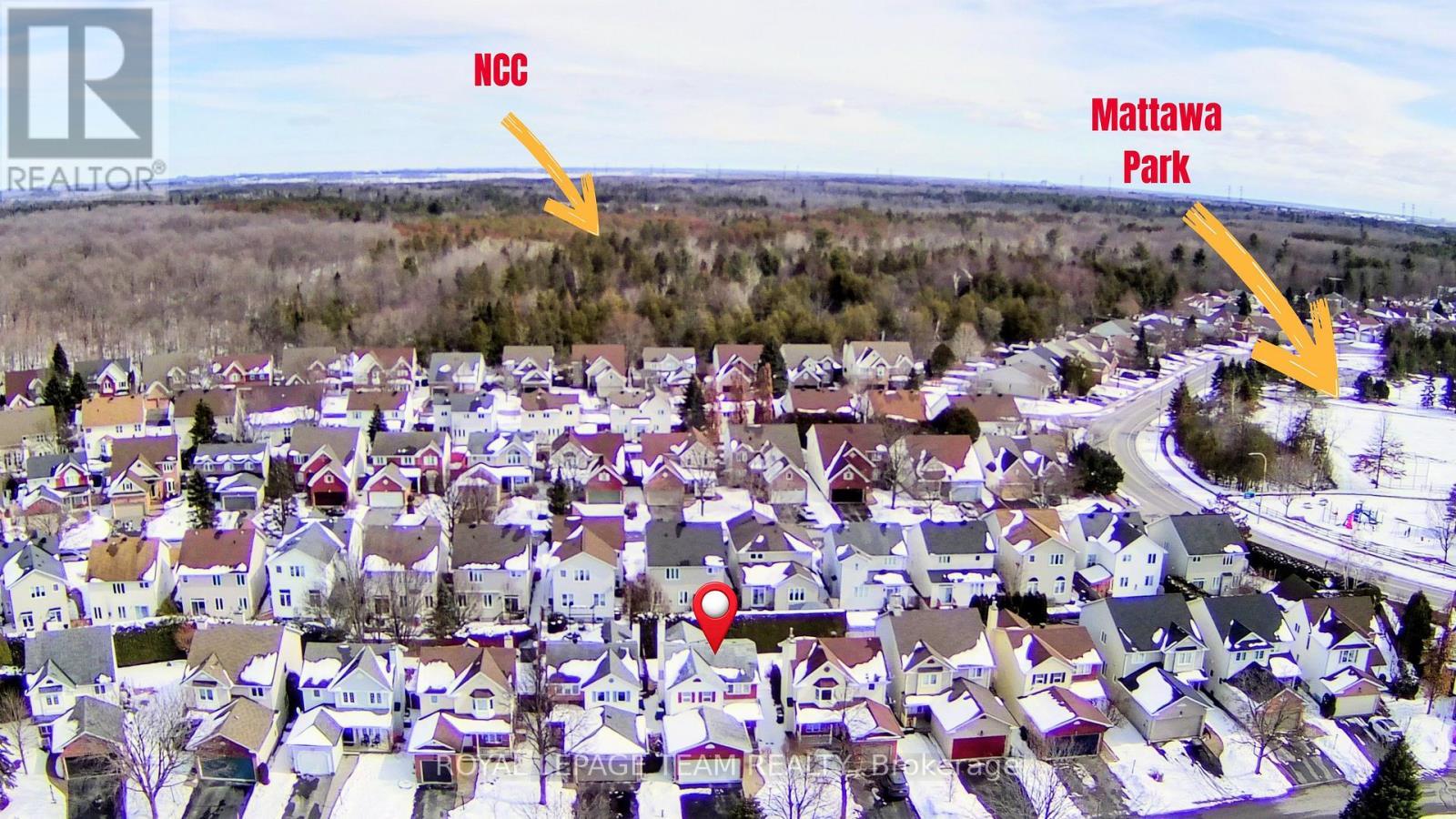 Aerial - 90 Moresby Drive, Ottawa, ON - With View